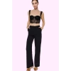 Kadın Düz Desen Normal Bel Wide Leg Pantolon Kış Sezonu Günlük Kullanım Yaz Aylarının Vazgeçilmezi