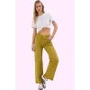 Kadın Düz Desen Wide Leg Pantolon Pamuk Rahat Günlük Stil Hafta Sonu Yaz Aylarının Vazgeçilmezi