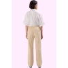 Kadın Düz Desen Wide Leg Pantolon Yüksek Bel Rahat Günlük Stil Hafta Sonu Kaliteli Malzeme