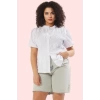 Kadın Düz Desenli Crop Gömlek Finike Dokuma Yazlık Rahat Günlük Yaz Aylarının Vazgeçilmezi