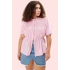 Kadın Düz Desenli Crop Gömlek Finike Dokuma Yazlık Rahat Günlük Yaz Aylarının Vazgeçilmezi