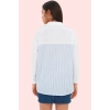 Kadın Düz Desenli Dokuma Gömlek; Rahat Oversize Günlük Stil Hafta Sonu Yaz Aylarının Vazgeçilmezi
