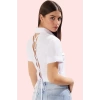 Kadın Düz Dokuma Crop Gömlek Sırt Bağcıklı Fitted Günlük Ve Özel Günler Yaz Aylarının Vazgeçilmezi