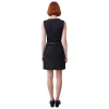 Kadın Düz Siyah Kemerli Mini Boy Kolsuz A Line Örme Elbise Gündüzden Geceye Zarafet Sunar Kaliteli