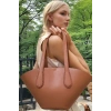 Kadın El ve Omuz Kullanımlı Çıkarılabilir Cüzdanlı Modern Kesim Shopper Çanta