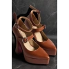 Kadın Elegant Ayakkabı Baret Detaylı Platform Ayakkabı Özel Tasarım Abiye Ayakkabı