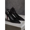 Kadın Elegant Ayakkabı Baretli İnce Topuklu Ayakkabı Stiletto Özel Tasarım Abiye Ayakkabı