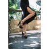 Kadın Elegant Ayakkabı Biyeli Yüksek Topuklu Ayakkabı Özel Tasarım Abiye Ayakkabı
