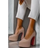 Kadın Elegant Ayakkabı Çift Platform Ayakkabı Özel Tasarım Abiye Ayakkabı