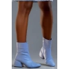 Kadın Elegant Ayakkabı Kısa Kalın Topuk Bot Özel Tasarım Abiye Ayakkabı