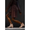 Kadın Elegant Ayakkabı Kısa Topuklu Bağcıklı Bot Özel Tasarım Abiye Ayakkabı