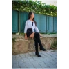 Kadın Elegant Ayakkabı Kısa Topuklu Diz Üstü Streç Çizme Özel Tasarım Abiye Ayakkabı