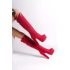 Kadın Elegant Ayakkabı Komple Taş Detay Yüksek Topuklu Çizme Özel Tasarım Abiye Ayakkabı