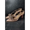 Kadın Elegant Ayakkabı Taş Detaylı Topuklu Ayakkabı Stiletto Özel Tasarım Abiye Ayakkabı
