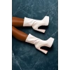 Kadın Elegant Ayakkabı Yüksek Topuk Streç Bot Özel Tasarım Abiye Ayakkabı