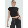 Kadın Fitted Örme Bluz Kayık Yaka Kolsuz Yazlık Rahat Ve Şık Uzun Ömürlü