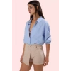 Kadın Gabardin Kumaş Mini Şort Etek Renk Yüksek Bel Yaz Modası Günlük Kullanım Özel Günler