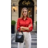 Kadın Geniş Hacimli Ayarlanabilir Askılı Omuz Çantası Şık Suni Deri Kroko Günlük Modern Stil