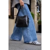 Kadın Geniş Hacimli Ayarlanabilir Askılı Omuz Çantası Şık Suni Deri Kroko Günlük Modern Stil