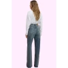Kadın Geniş Paça Denim Pantolon Pamuk Rigid Dokuma Günlük Stil Hafta Sonu Kaliteli Malzeme