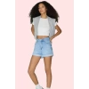 Kadın Geniş Paça Denim Şort Etek Yüksek Bel Pamuklu Günlük Stil Yaz Aylarının Vazgeçilmezi