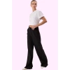 Kadın Geniş Paça Pantolon Yüksek Bel Düz Desen Finike Dokuma Günlük Kullanım Modern Tasarım