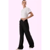 Kadın Geniş Paça Pantolon Yüksek Bel Düz Desen Finike Dokuma Günlük Kullanım Modern Tasarım
