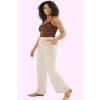 Kadın Geniş Paça Relaxed Pantolon Pamuk Günlük Kullanım için Hafta Sonu Yaz Aylarının Vazgeçilmezi
