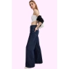 Kadın Günlük Kullanım için Pamuklu Wide Leg Jean Pantolon Hafta Sonu Yaz Aylarının Vazgeçilmezi