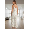Kadın Hayvan Desenli İnce Askılı Viskoz Pijama Takımı Rahat ve Şık Tasarım Özel