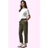 Kadın Jogger Pantolon Dar Paça Gabardin Kumaş Pamuk Günlük Kullanım Yaz Aylarının Vazgeçilmezi