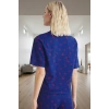 Kadın Kalpli Desenli Pamuklu Pijama Takımı Trend Tasarım Dayanıklı Malzeme Modern Stil