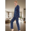 Kadın Kalpli Pijama Takımı %100 Pamuk Kışlık Rahat Uyku Seti Zarif Tasarım Ve Şık