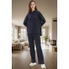 Kadın Kapüşonlu Pijama Takımı Rahat Kalıp Örme Kumaş Dayanıklı Malzeme Trend Tasarım