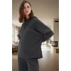 Kadın Kapüşonlu Pijama Takımı Rahat Kalıp Örme Kumaş Dayanıklı Malzeme Trend Tasarım