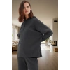Kadın Kapüşonlu Pijama Takımı Rahat Kalıp Örme Kumaş Dayanıklı Malzeme Trend Tasarım
