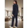 Kadın Kapüşonlu Pijama Takımı Rahat Kalıp Örme Kumaş Dayanıklı Malzeme Trend Tasarım