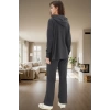 Kadın Kapüşonlu Pijama Takımı Rahat Kalıp Örme Kumaş Dayanıklı Malzeme Trend Tasarım
