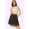 Kadın Kemerli Astarlı Mini Etek Polyester Şifon Kumaş Günlük Hafta Sonu Yaz Aylarının Vazgeçilmezi