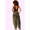 Kadın Keten Boyfriend Pantolon Yüksek Bel Geniş Paça Dokuma Kumaş Günlük Stil Modern Tasarım