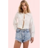 Kadın Keten Crop Gömlek Basic Siluet Fitted Kalıp Rahat Yaz Kombinleri Stilin Buluştuğu Yer