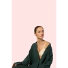 Kadın Keten Oversize Gömlek Dik Yaka Düz Desen Rahat Kalıp Günlük Stil Yaz Aylarının Vazgeçilmezi