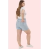 Kadın Kısa Boy Denim Şort Yüksek Bel Skinny Fit Günlük Stil Hafta Sonu Yaz Aylarının Vazgeçilmezi