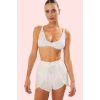 Kadın Kısa Boy Mom Fit Şort Crinkle Dokuma Nefes Alabilir Kumaş Günlük Şıklık Modern Tasarım