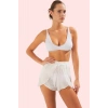 Kadın Kısa Boy Mom Fit Şort Crinkle Dokuma Nefes Alabilir Kumaş Günlük Şıklık Modern Tasarım