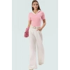 Kadın Kısa Kollu Fitted Örme Bluz Günlük Stil Kullanım İçin Özenle Seçilmiş Şık Görünüm