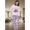 Kadın Kışlık Pijama Takımı %100 Pamuk Regular Kalıp Rahat Uyku Trend Tasarım Konforlu Kesim