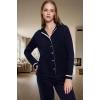 Kadın Kışlık Polar Örme Pijama Takımı Uyku Bantlı Fitted Kalıp Mükemmel Uyum Premium Kalite