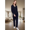 Kadın Kışlık Polar Örme Pijama Takımı Uyku Bantlı Fitted Kalıp Mükemmel Uyum Premium Kalite