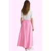 Kadın Kloş Maxi Etek Pamuklu Terrycotton Kumaş Günlük Stil Hafta Sonu Yaz Aylarının Vazgeçilmezi